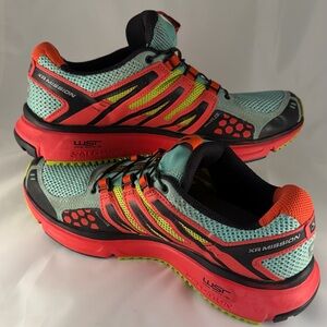 Salomon XR Mission Women’s Trail Running Shoes Size 9 Teal Coral